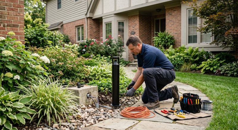 Fence Lighting Installation in Kansas City, KS